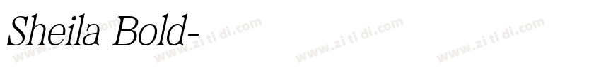 Sheila Bold字体转换